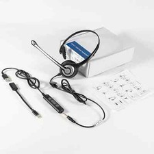 Wantek A681 Wired Headset Microphone USB For Call Centre Home Working Laptop PC