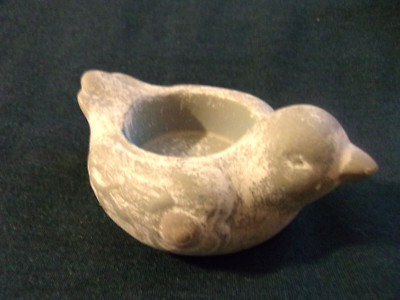 Latex bird candle holder mold plaster cement mould 4'' L x 3'' x 2''H