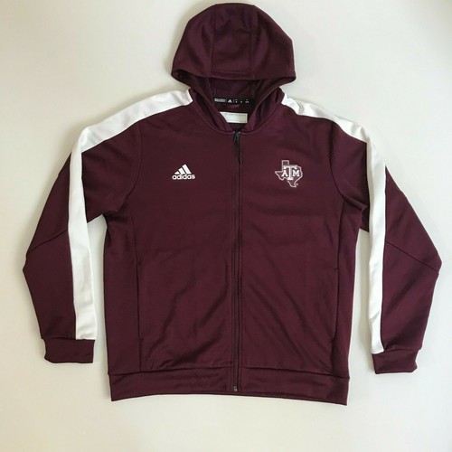 adidas Hoodie Jacket Mens XL Maroon 