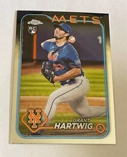 2024 TOPPS CHROME GRANT HARTWIG #45 ROOKIE PITCHER NEW YORK METS