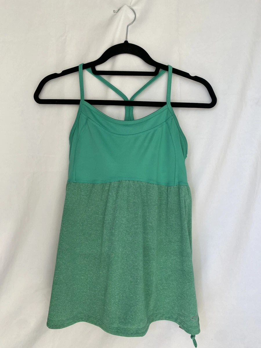 Champion ~Medium Mint Green loose fit Workout Racerback Built-In