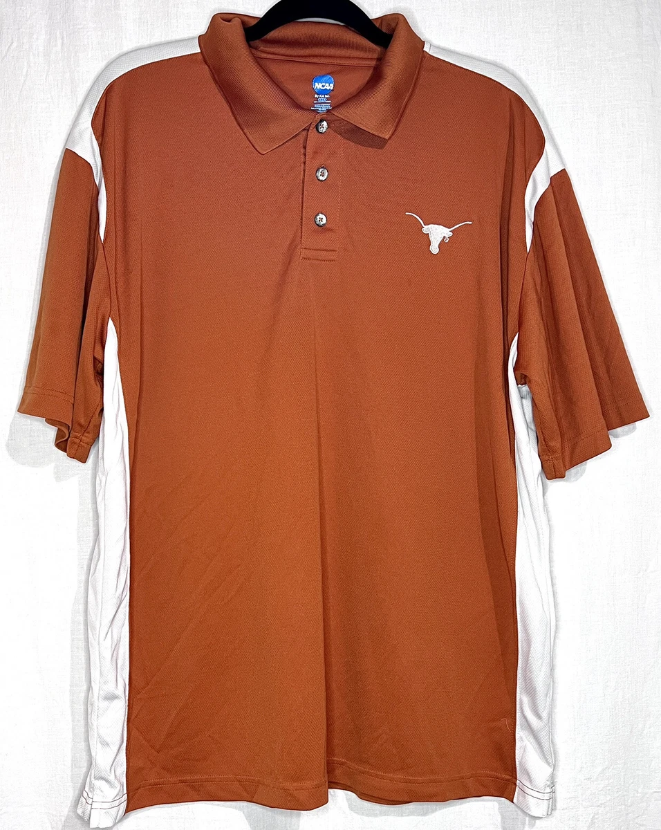 University of Texas Longhorns Golf Polo Shirt Sz L Orange Big 12 NCAA Embroider