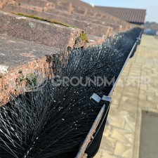 GroundMaster - Black/White Gutter Guard Brush - Drain Downpipe Leaves Filter