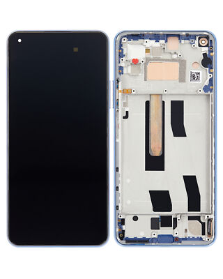 OLED Assembly With Frame For Xiaomi Mi 11 Lite Aftermarket Plus Bubblegum Blue