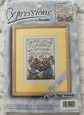 Xpressions Counted Cross Stitch Kit by Bucilla #42495 Children Blossom Praise