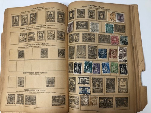RARO Vintage! Libro de estampillas alrededor del mundo 1935 - ¡lleno de muchas estampillas! - Imagen 16 de 16