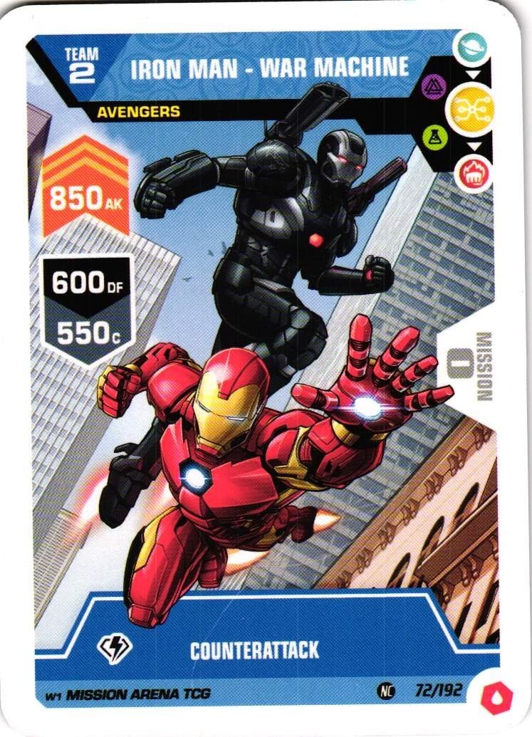 IRON MAN WAR MACHINE 72/192 Marvel Mission Arena TCG Collectible