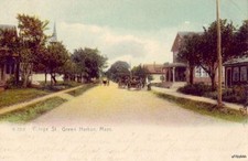 PRE-1907 VILLAGE ST. GREEN HARBOR, MA 1908 horse-drawn carriages