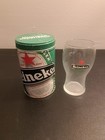 HEINEKEN EXPERIENCE Amsterdam Brewery Tour Green Tin & .25L Clear Beer Glass — photo 1