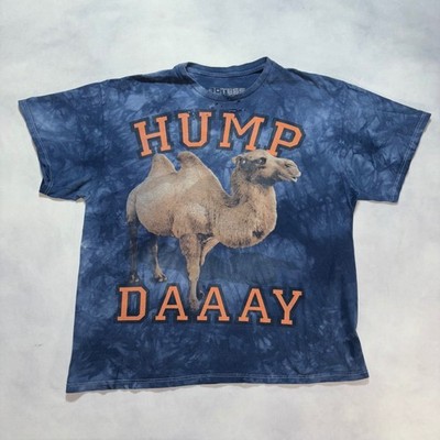 The Mountain Camel Hump Day T-Shirt Mens XL Blue Tie-Dye Funny Short Sleeve