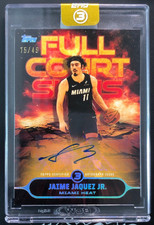 Jaime Jaquez Jr 2025-26 Topps Three Basketball 15/49 Auto Full Court Signs