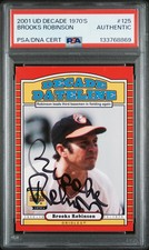 2001 Upper Deck Decade 1970's Brooks Robinson #125 Autograph PSA A Auto A