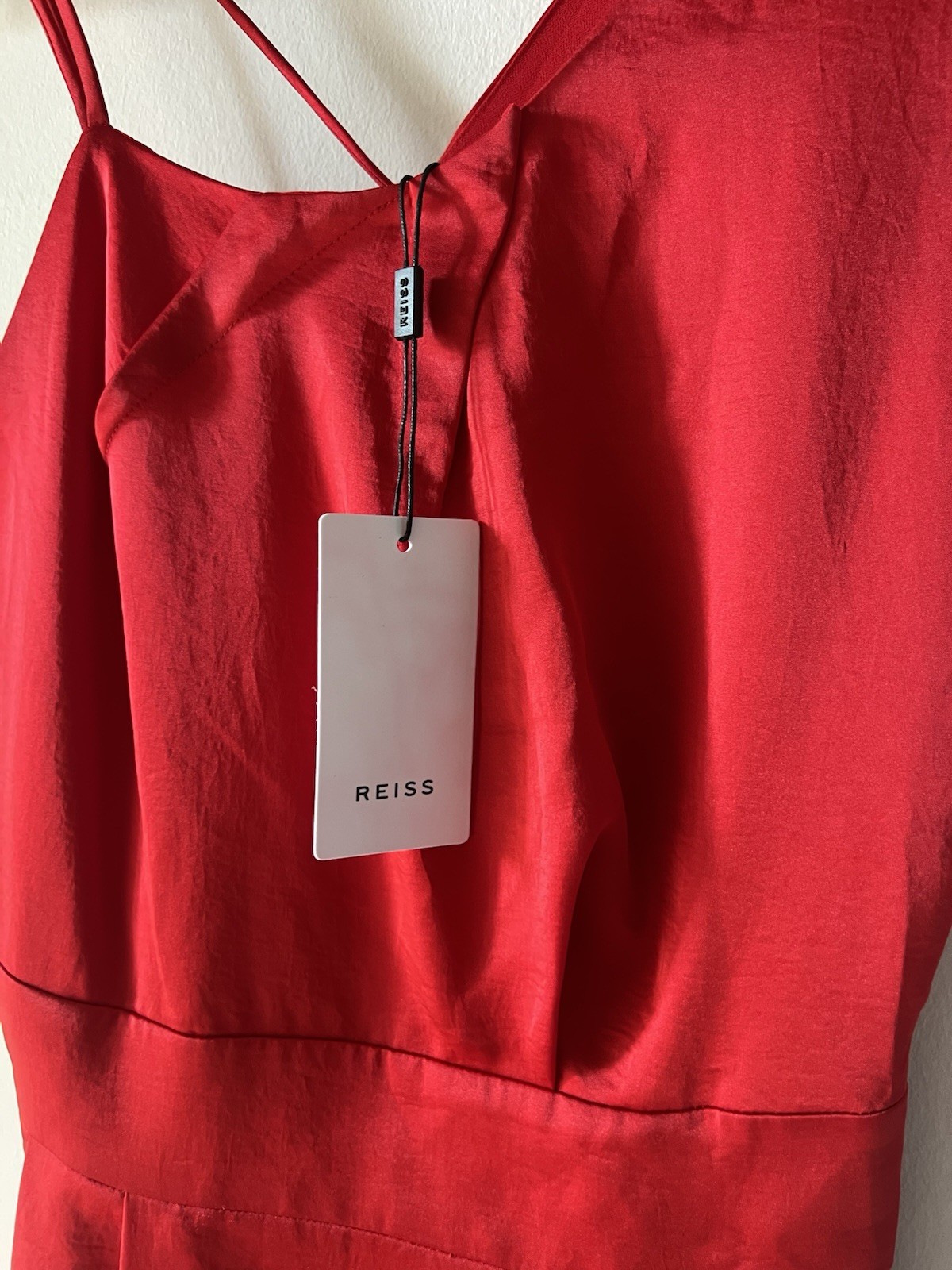 REISS Sara One Shoulder Cocktail Dress Red Size 6 image 5