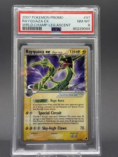 Delta species rayquaza ex 97/101 psa 8 mint world champ leg ascent deck rare