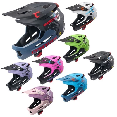 Cratoni Kinderhelm Madcat MIPS Fullfacehelm Fahrradhelm Kinnbügel S/M 49-56 MTB