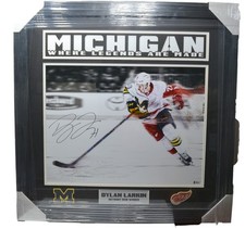 DYLAN LARKIN DETROIT RED WINGS U OF M FRAMED 16X20 AUTOGRAPHED SIGNED PHOTO COA
