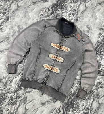 Vintage Dolce Gabbana Track Jacket Sweatshirt Big Logo DG Men Size
