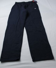 Champion Men's Powerblend Fleece Open Bottom Sweatpants AP2 Blue Medium NWT