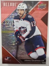2024-25 Upper Deck Allure #25 Johnny Gaudreau Red Rainbow Columbus Blue Jackets