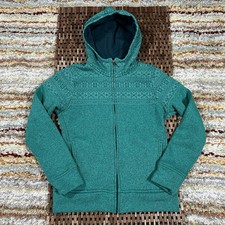 Paragonia Icelandic Better Suéter Sudadera con Capucha Verde Estampado Geométrico Pequeño S
