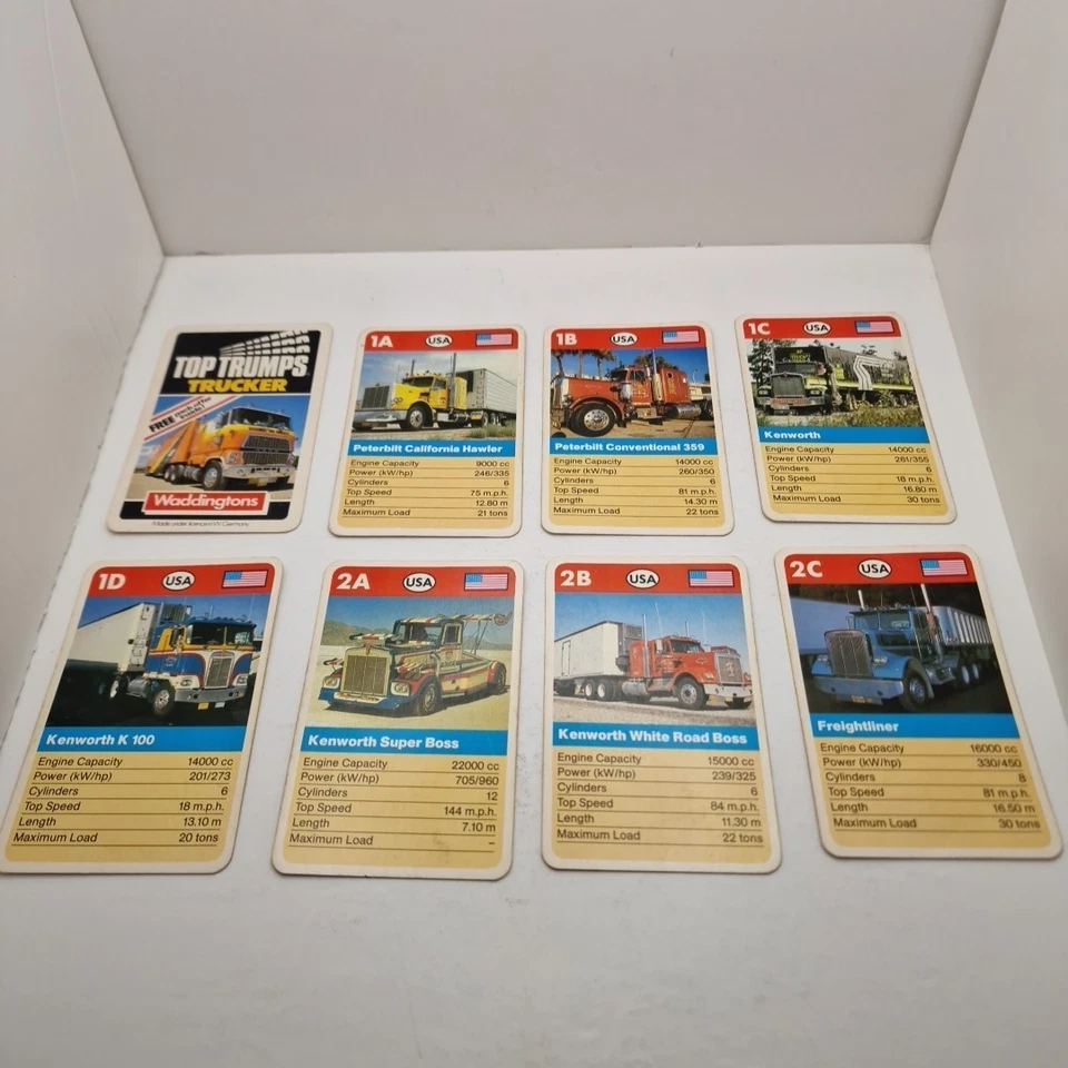 Vintage Waddingtons Top Trumps International Series 1983 - 1985 Trucker - Image 3 of 4