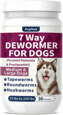7-Way Dewormer for Dogs, Wormer for Tapeworms, Roundworms Hookworms in Medium