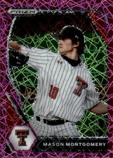 2021 Panini Prizm Draft Picks Mason Montgomery #PDP191 Pink Velocity Prizm A15
