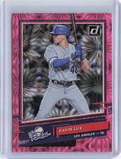 2020 Donruss #R-8 Gavin Lux The Rookies Pink Fireworks