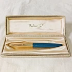BOXED WORKING VINTAGE PARKER 51 ROLLED GOLD CAP TEAL FOUNTAIN INK PEN