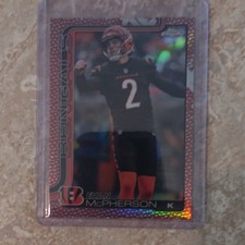 Topps 2025 Chrome Rookie Evan McPherson #64 Cincinnati Bengals NFL Football Card. rookie card picture
