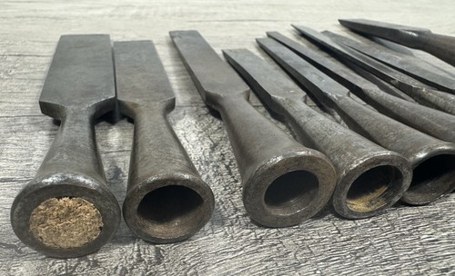 Lot 9 Vintage Beveled Socket Wood Chisels Sweden Black Diamond E A Berg Pexto - Picture 5 of 16