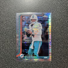 2025 Topps Chrome Football Quinn Ewers RC #316 Pulsar Refractor - Miami Dolphins