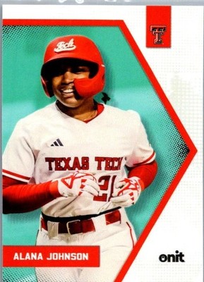 2026 ONIT Athlete NIL Texas Tech Softball #B-1 Alana Johnson Teal Parallel