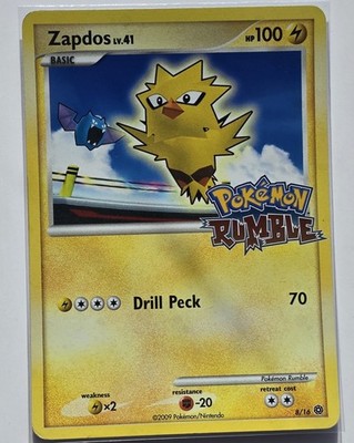 Zapdos Pokemon Rumble 8/16 LP Englisch Pokemon Karte, Selten, Top Zustand 