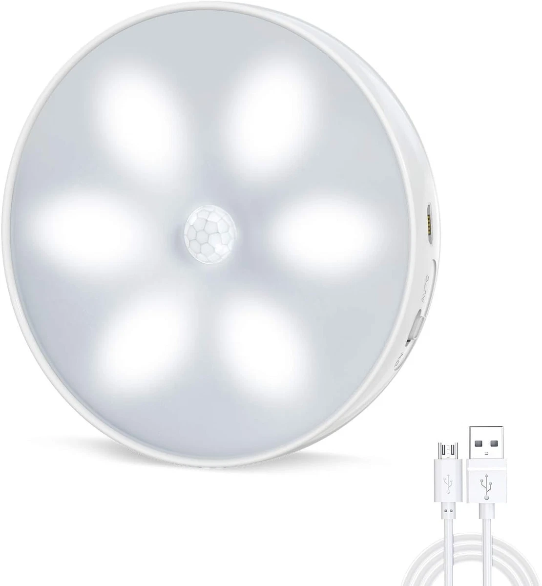 3 Luces de armario 12 LED Sensor de movimiento USB Recargables Magnéticas Cal...