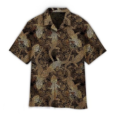 Gecko Lizards Mandala Aloha Hawaiian Shirt