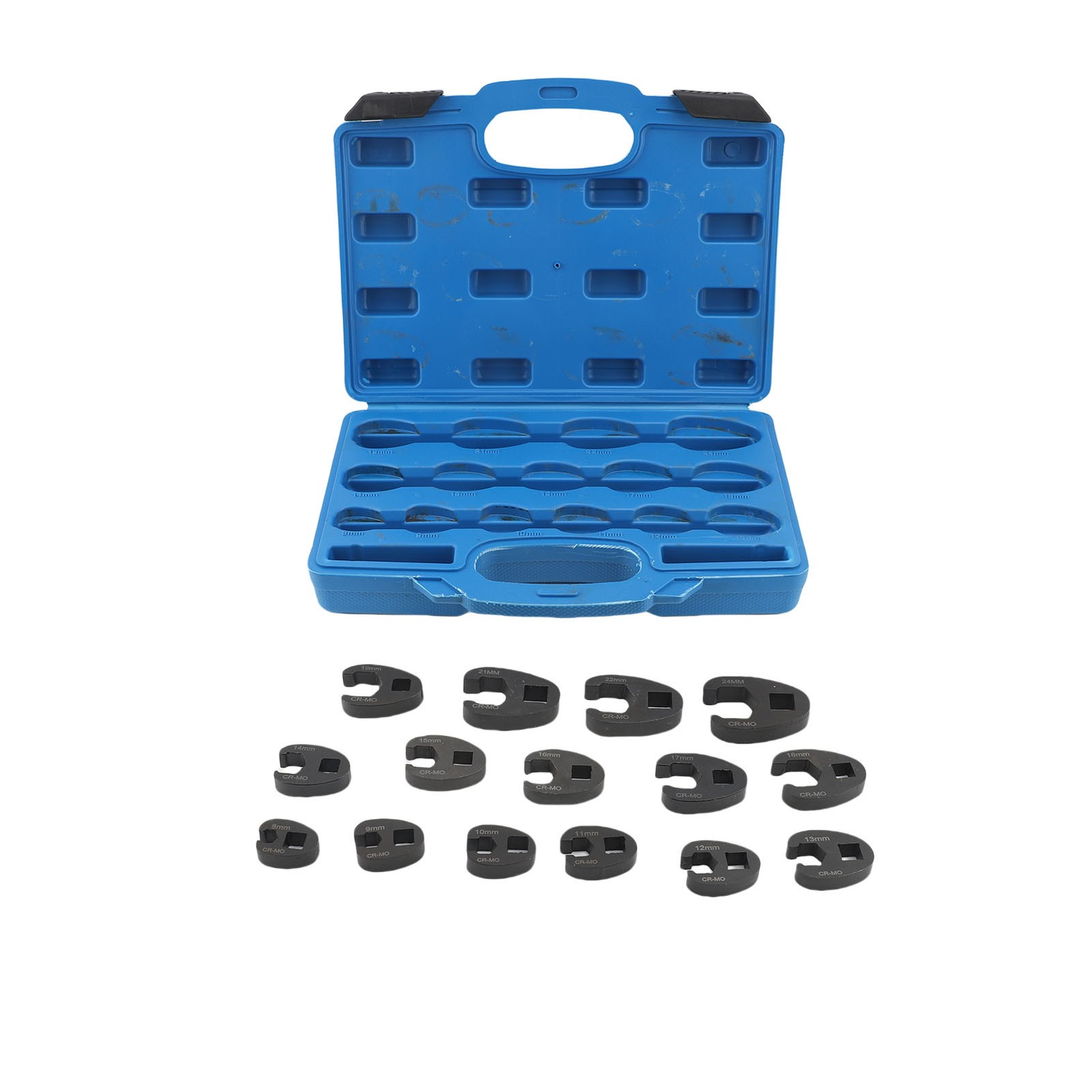 15PCS Crowfoot Wrench Set 8-24mm Carbon Steel Flare Nut Crows Foot Wrench Set