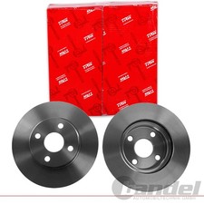 2X TRW BREMSSCHEIBEN 255mm BELÜFTET VORNE PASSEND FÜR TOYOTA COROLLA | DF4367