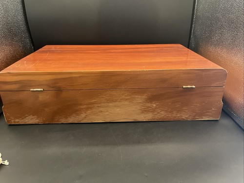 Vtg Oneida Community Flatware Storage Chest Box Case Velvet Lining - Picture 12 of 18