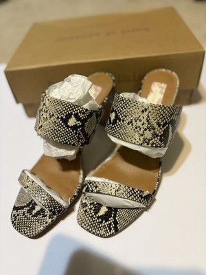 NIB Band Of Gypsies Beige/Black Vegan Snake Skin Heels Size 9