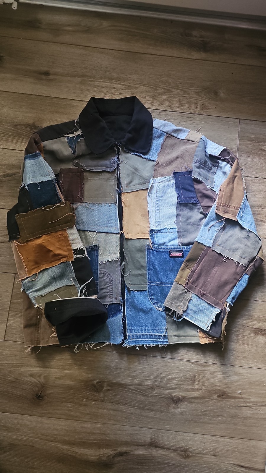 Raw Patchwork Utility Jacket | Upcycled Denim | I… - image 1