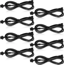  8-Piece 4-Pin RGB LED Multi-Color Decorative Light Extension Cable Set (60 in)