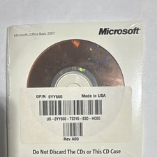 Microsoft Office Basic 2007 CD OEM Office Software Suites MPN 0YY660