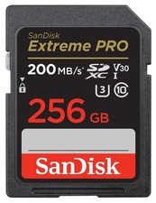 SanDisk Extreme Pro 256GB SDXC 200MB/s V30 UHS-I U3 Class 10 Speicherkarte NEU