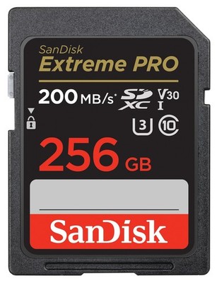 SanDisk Extreme PRO 256GB SDXC UHS-I 200MB/s V30 U3 4K SD Karte DSLR Drohne NEU
