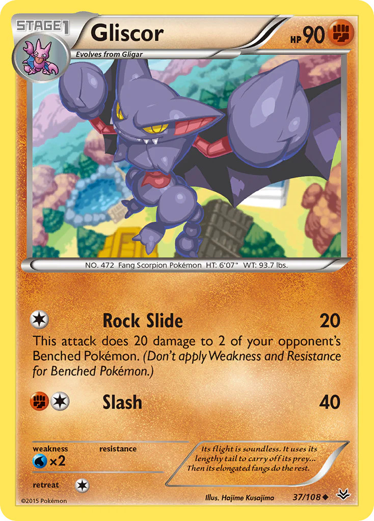 Gliscor (37/108) [XY: Roaring Skies] Lightly Played Reverse Holofoil
