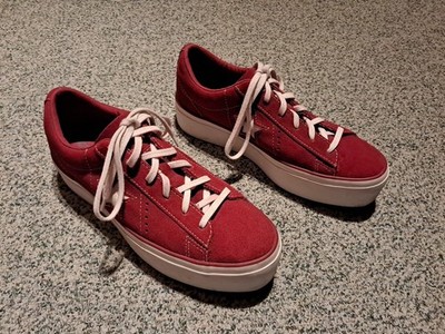 Converse One Star Platform OX Weinrot Gr. 39.5 Wildleder Top Zustand