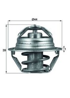 Thermostat KüHlmittel Mahle TX 90 82D FüR Daihatsu Hyundai Suzuki Justy G100 ET