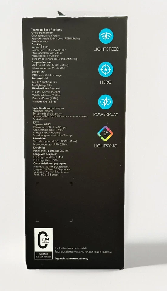 New Logitech Pro Wireless RGB Lightspeed Mouse - Image 3 of 4