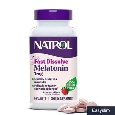 Melatonin 1mg Sleep Support 90 Count Tablets Fast Dissolve